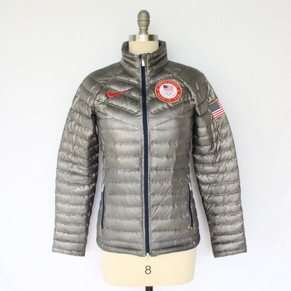 Nike Team USA Olympic Aeroloft Summit 800 Down Puffer Jacket Graphite Gray - Picture 4 of 11